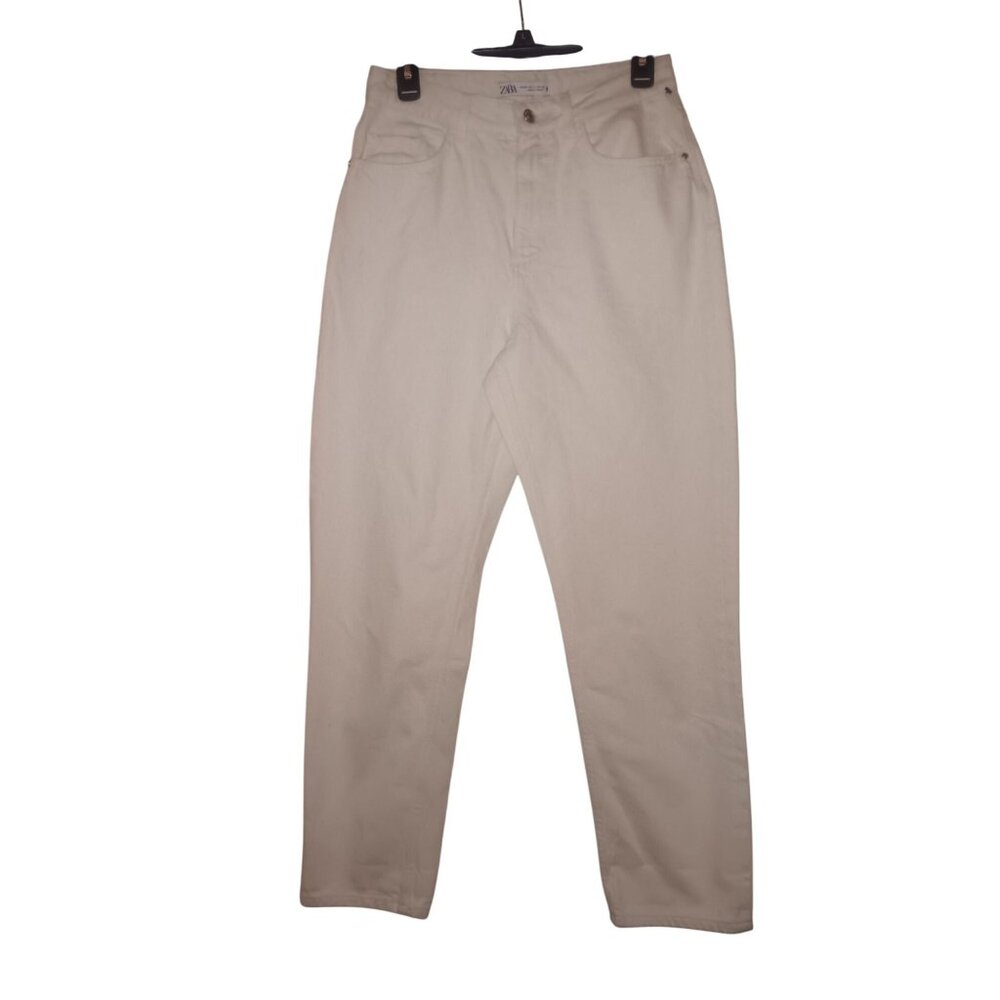 Zara Women’s Cream Jeans – Size 4 | Classic & Chic
